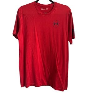 Under Armour Men's Bright Red Short Sleeve Tee - Large